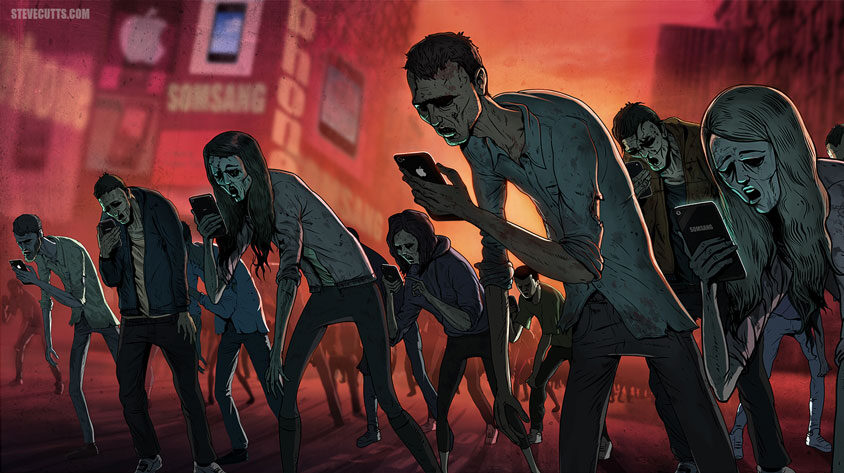 Сатирическая анимация Стива Каттса. Рекламными образами выложена дорога в ад