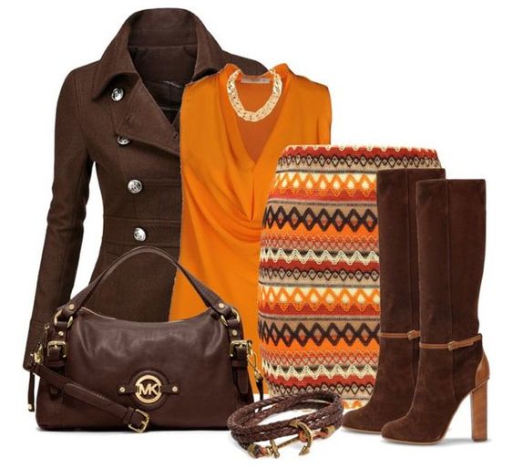 Женская одежда коричневого цвета